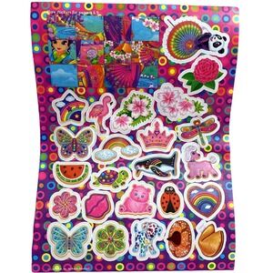 Vintage Lisa‎ Frank Rainbow Sugar Cookie Poodle Penguin Panda Butterfly Sticker